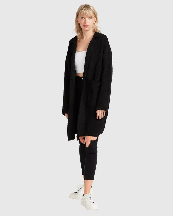 Women Tops Belle and Bloom Days Go By Sustainable Blazer Cardigan 8211 Black