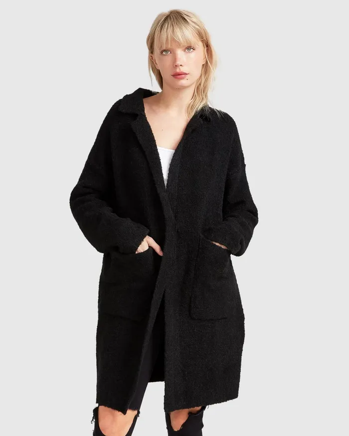Women Tops Belle and Bloom Days Go By Sustainable Blazer Cardigan 8211 Black