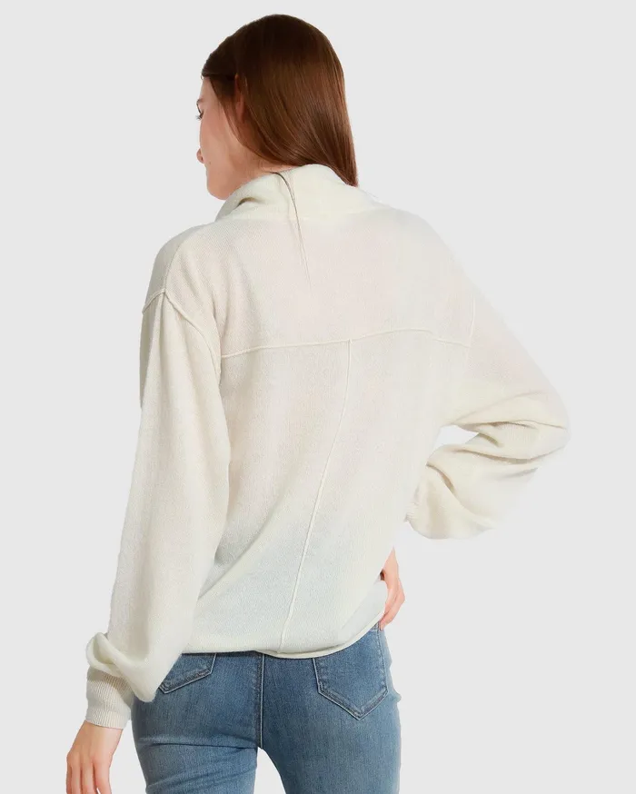 Women Tops Belle and Bloom Simple Pleasures Cashmere Knit 8211 Cream