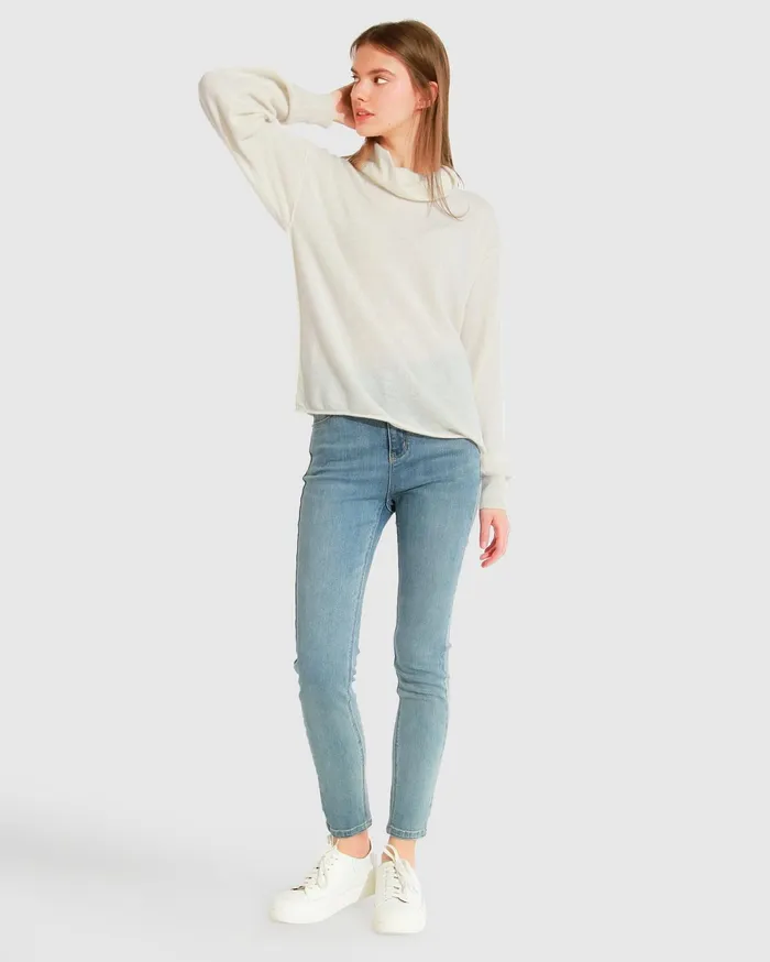 Women Tops Belle and Bloom Simple Pleasures Cashmere Knit 8211 Cream