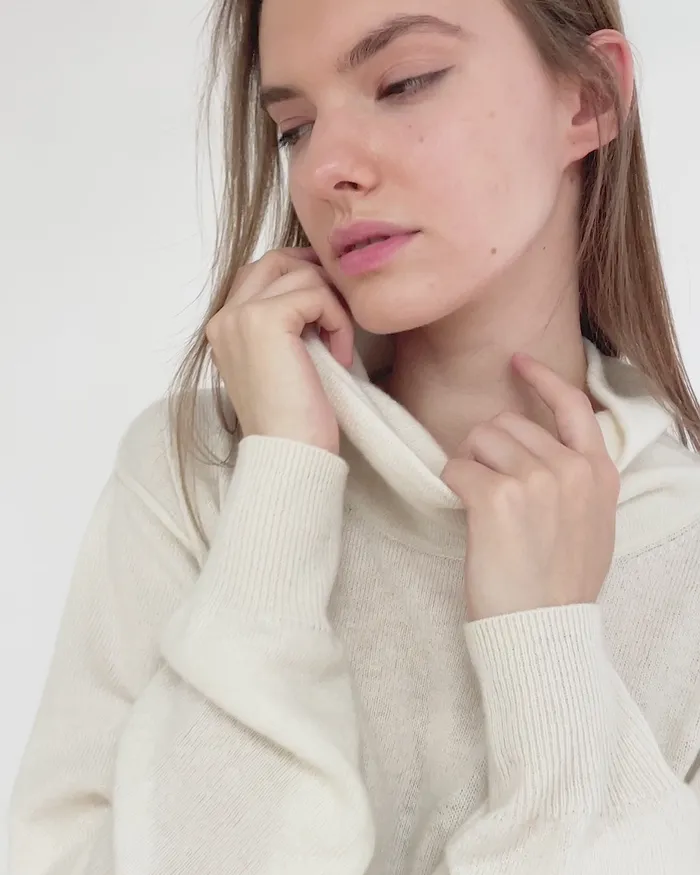 Women Tops Belle and Bloom Simple Pleasures Cashmere Knit 8211 Cream