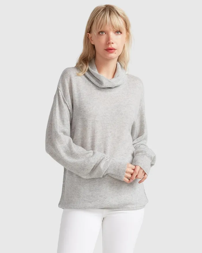 Women Tops Belle and Bloom Simple Pleasures Cashmere Knit 8211 Grey