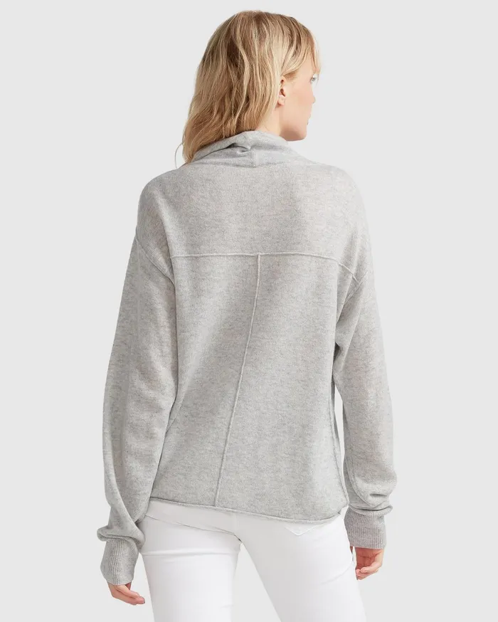 Women Tops Belle and Bloom Simple Pleasures Cashmere Knit 8211 Grey