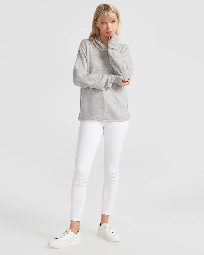 Women Tops Belle and Bloom Simple Pleasures Cashmere Knit 8211 Grey
