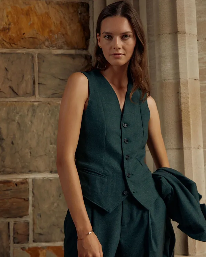 Women Tops Billy Reid Boyfriend Vest Greygreen