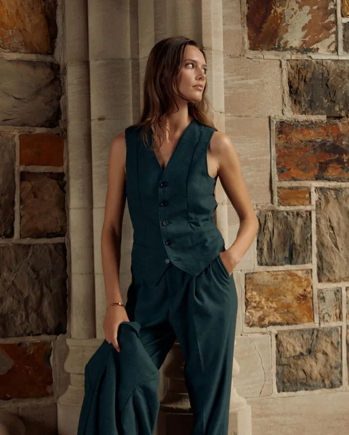 Women Tops Billy Reid Boyfriend Vest Greygreen