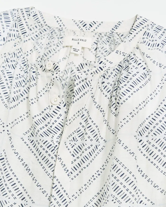 Women Tops Billy Reid Poet Blouse Whiteblue