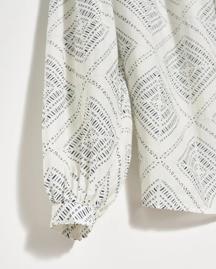 Women Tops Billy Reid Poet Blouse Whiteblue