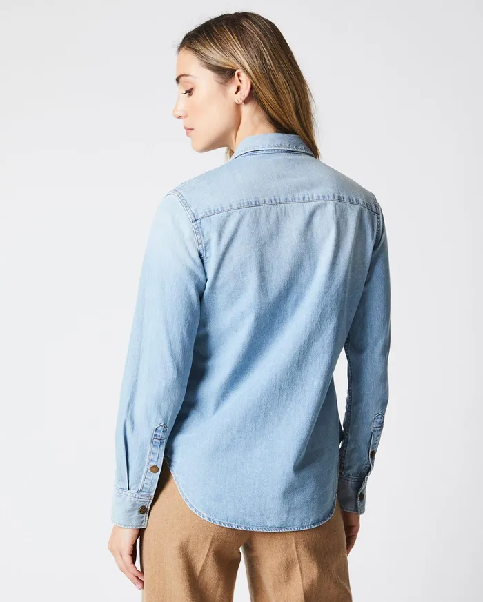 Women Tops Billy Reid Women039s Shoals Denim Shirt Denim Wash
