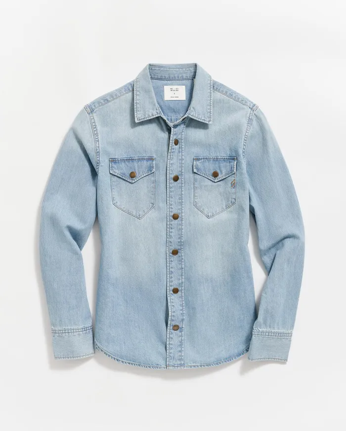Women Tops Billy Reid Women039s Shoals Denim Shirt Denim Wash