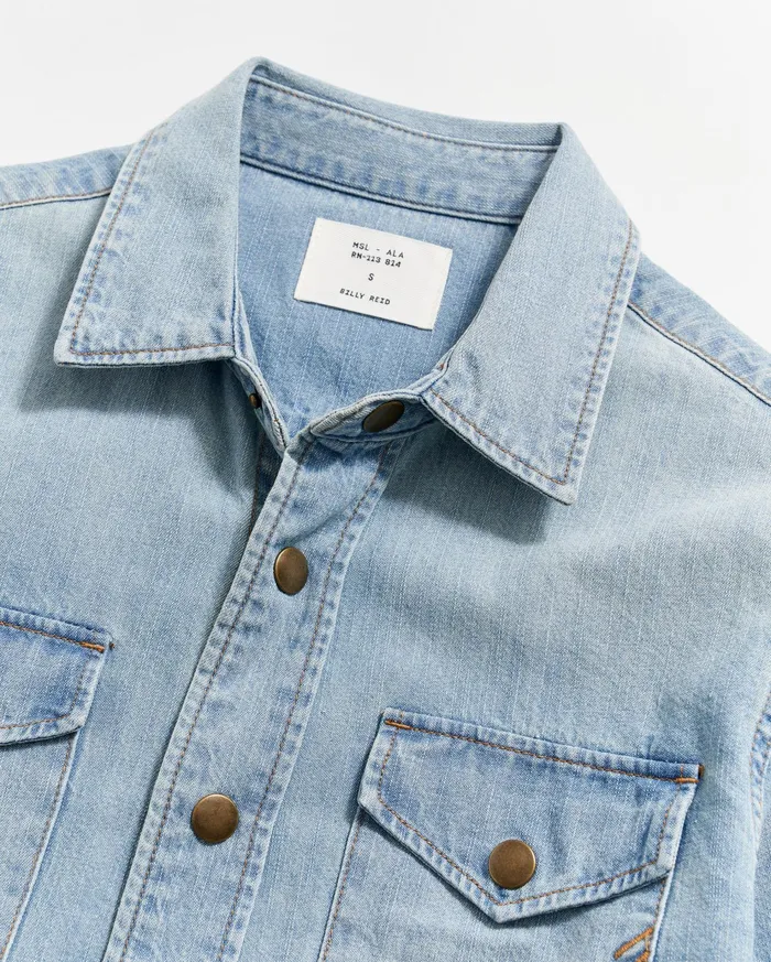 Women Tops Billy Reid Women039s Shoals Denim Shirt Denim Wash