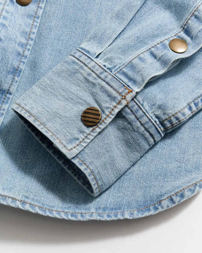 Women Tops Billy Reid Women039s Shoals Denim Shirt Denim Wash
