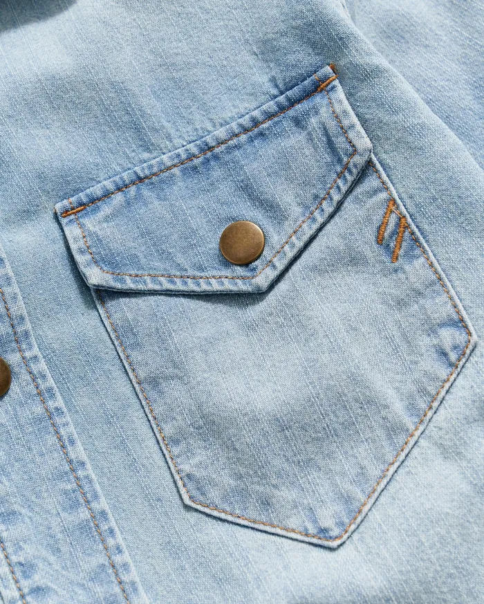 Women Tops Billy Reid Women039s Shoals Denim Shirt Denim Wash