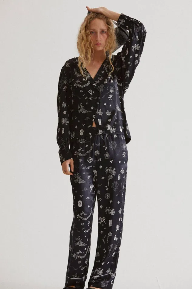 Women Tops Damson Madder Clairo Blouse 8211 Symbol Print