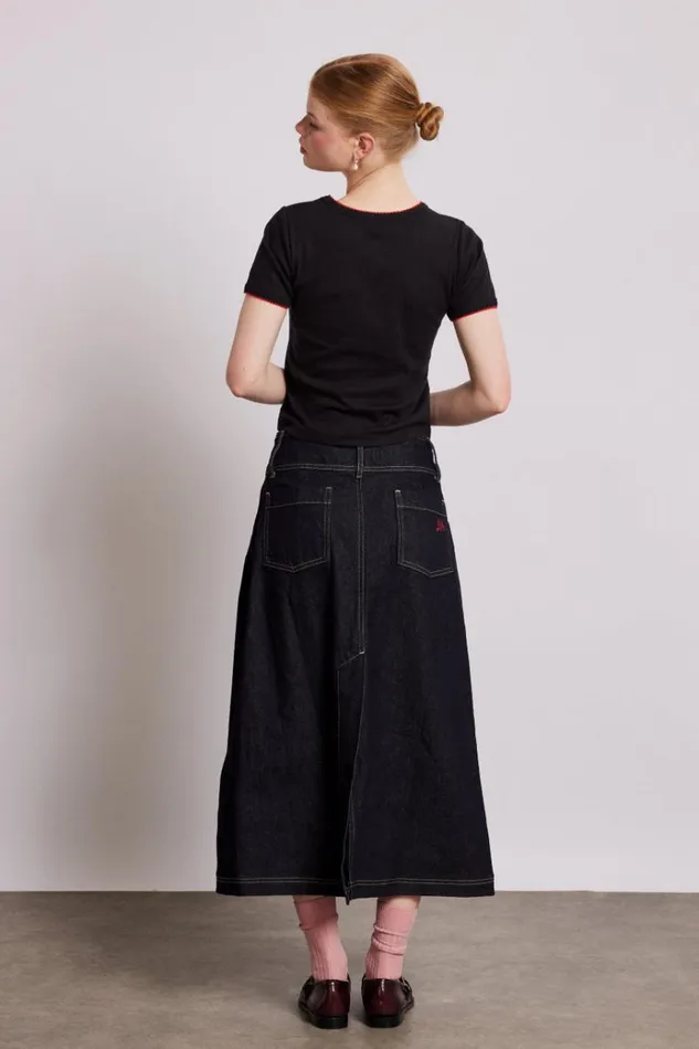Women Tops Damson Madder Dm Shrunken Pointelle Tee
