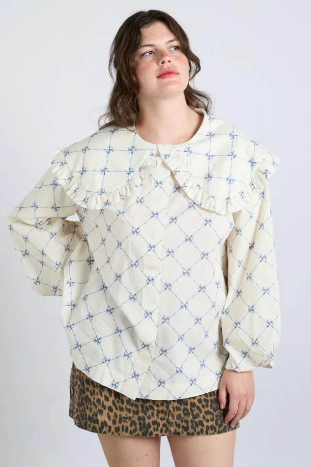 Women Tops Damson Madder Lola Blouse 8211 Bow Print