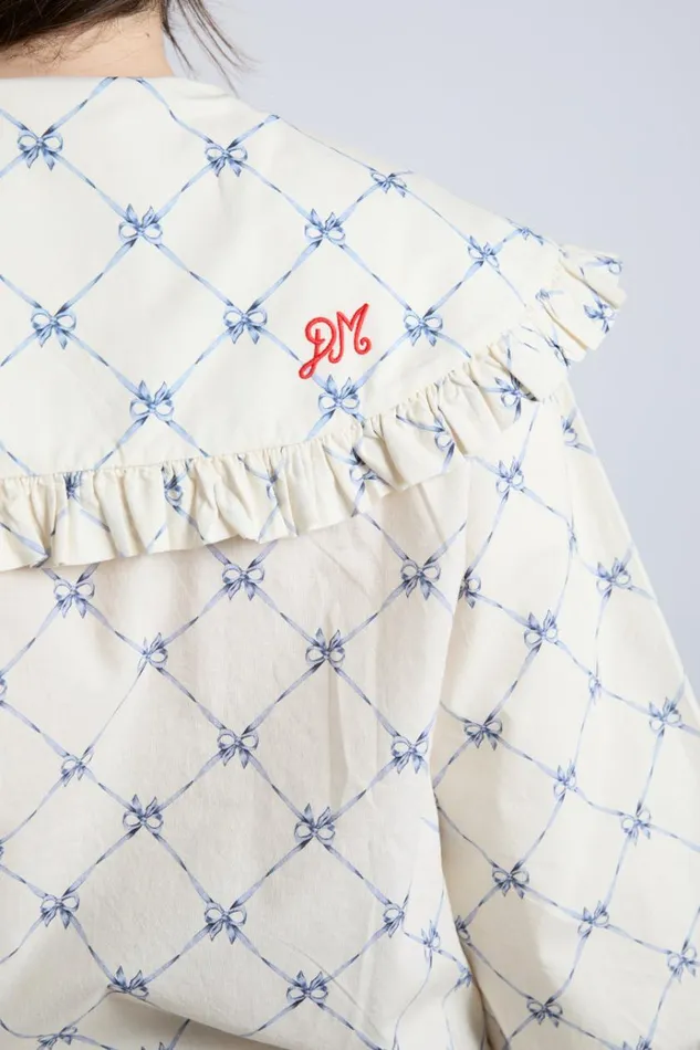 Women Tops Damson Madder Lola Blouse 8211 Bow Print