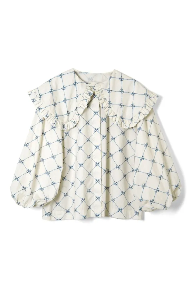 Women Tops Damson Madder Lola Blouse 8211 Bow Print
