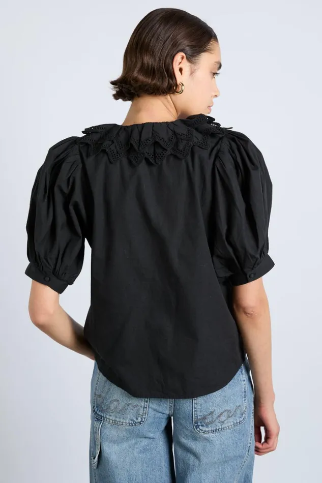 Women Tops Damson Madder Lottie Blouse 8211 Black