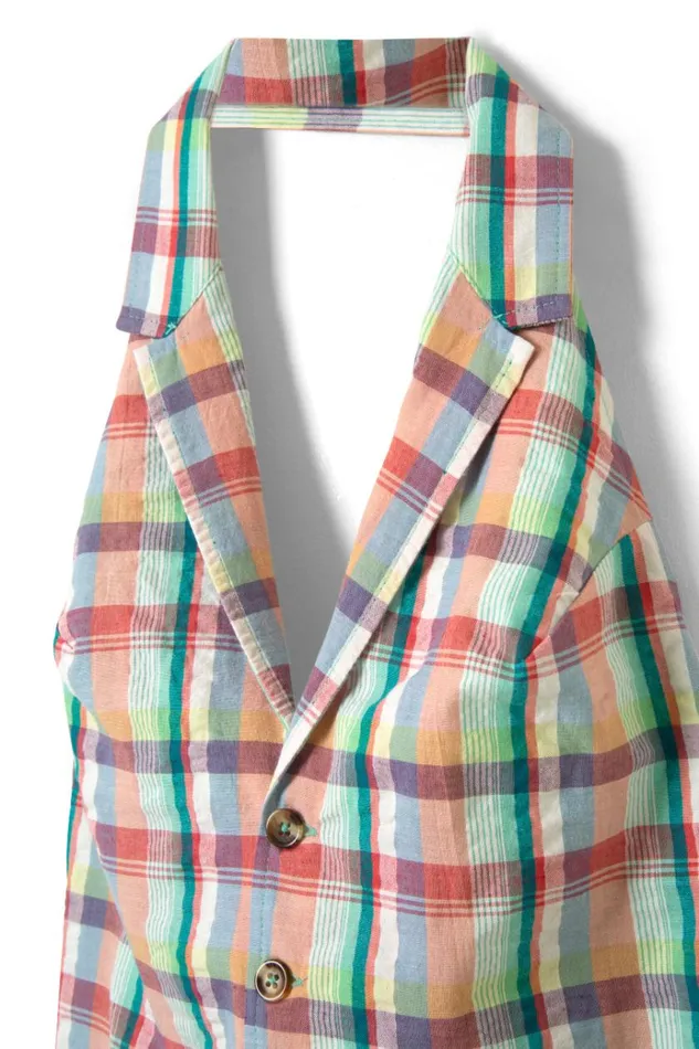 Women Tops Damson Madder Maya Waistcoat 8211 Picnic Check