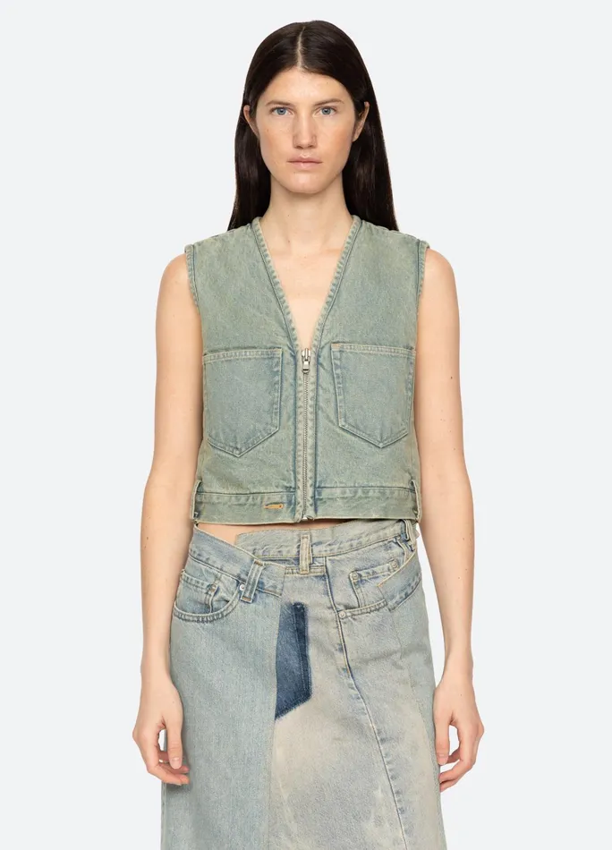 Women Tops Sea New York Alba Vest Blue