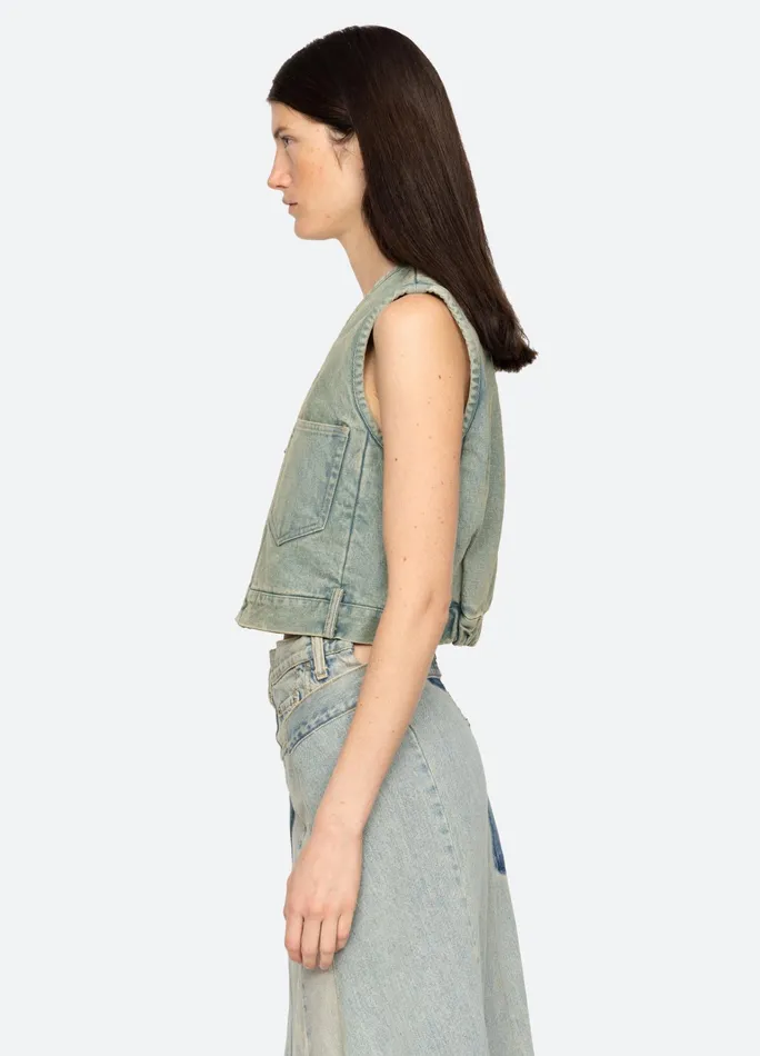 Women Tops Sea New York Alba Vest Blue