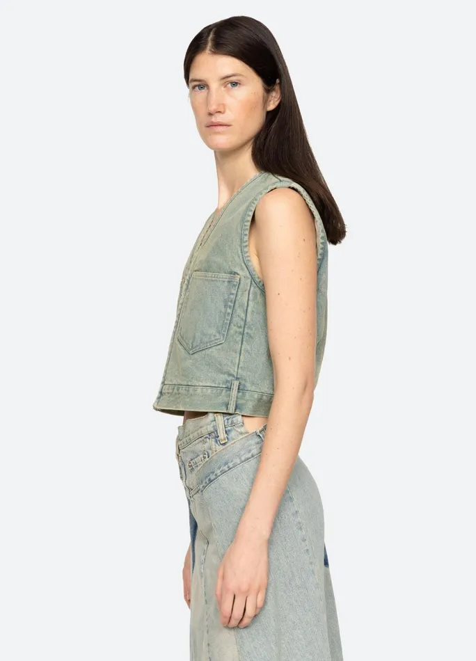 Women Tops Sea New York Alba Vest Blue