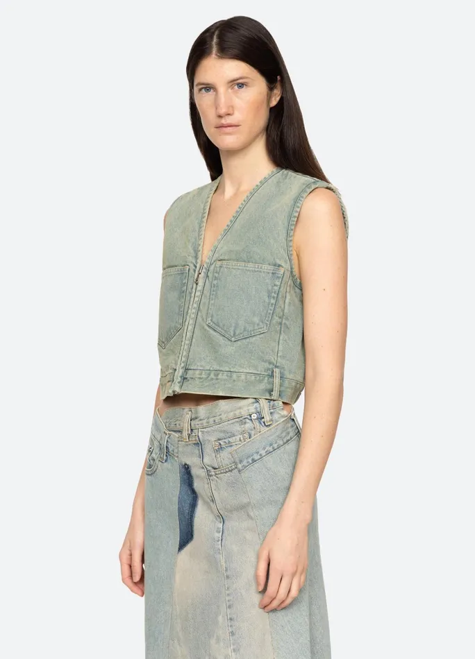 Women Tops Sea New York Alba Vest Blue