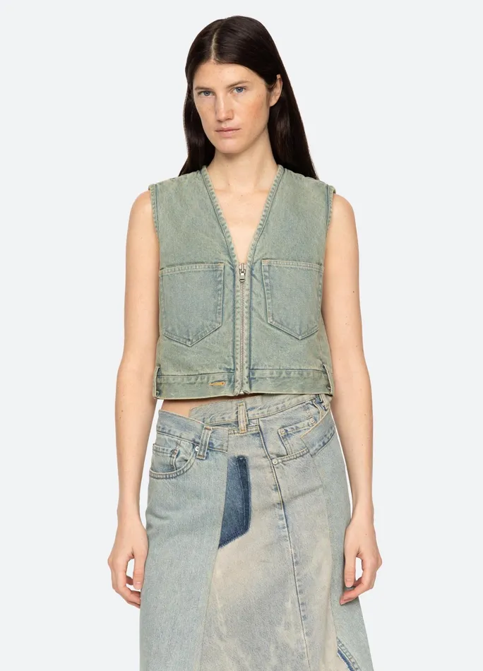 Women Tops Sea New York Alba Vest Blue