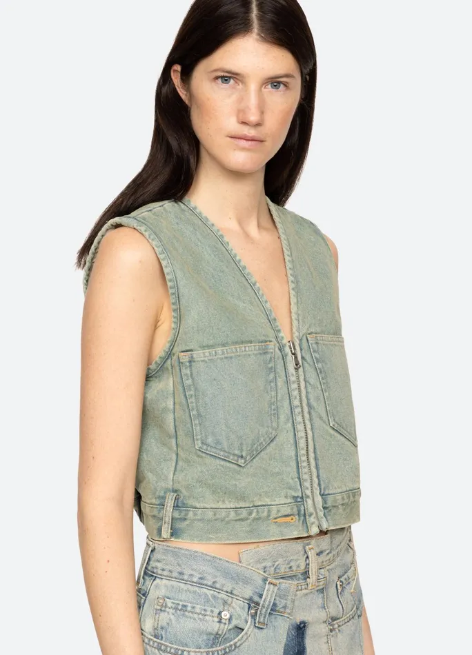 Women Tops Sea New York Alba Vest Blue