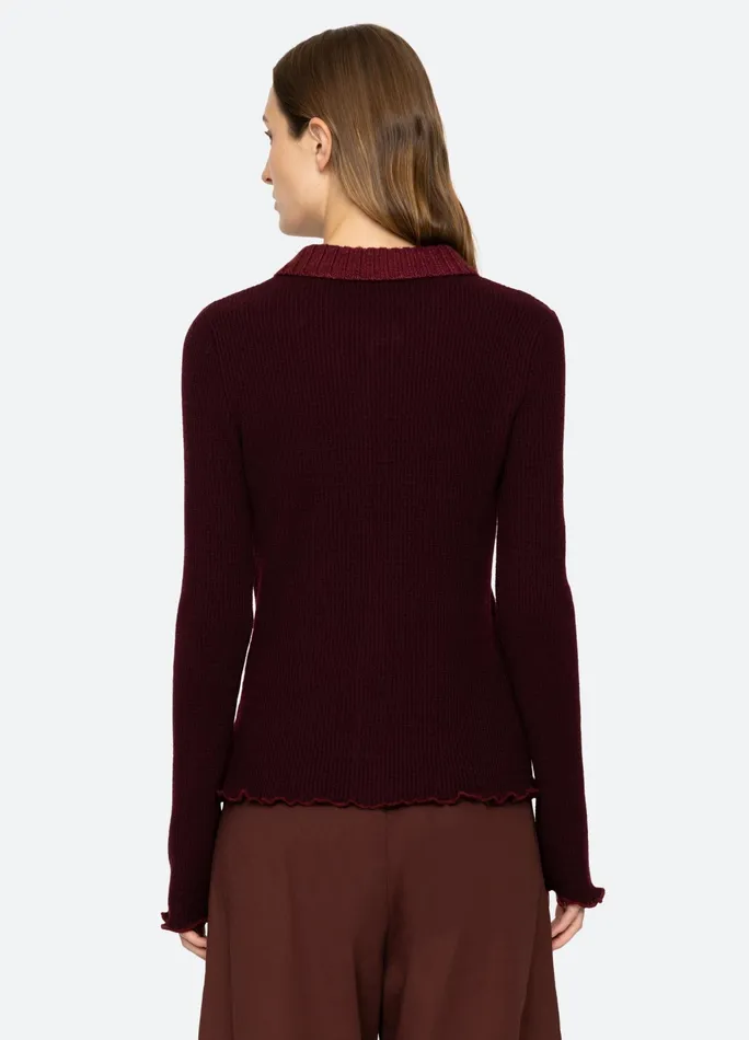 Women Tops Sea New York Clare Cardigan Burgundy