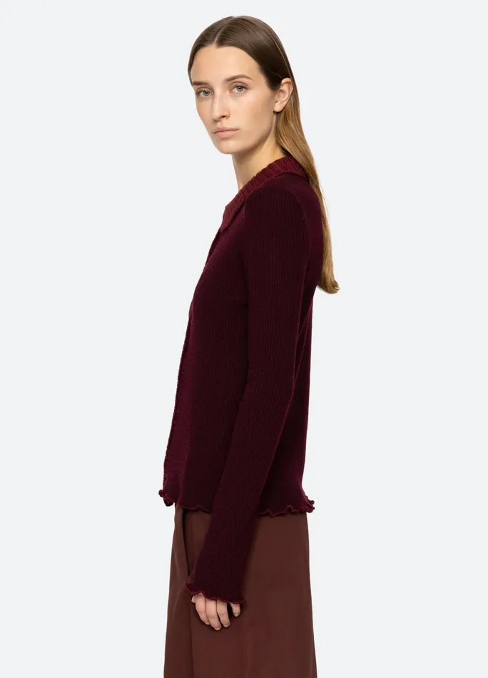 Women Tops Sea New York Clare Cardigan Burgundy