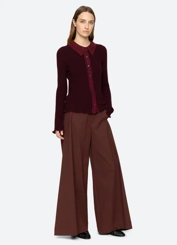 Women Tops Sea New York Clare Cardigan Burgundy