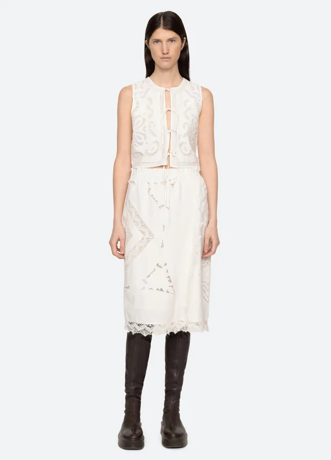 Women Tops Sea New York Edith Vest White
