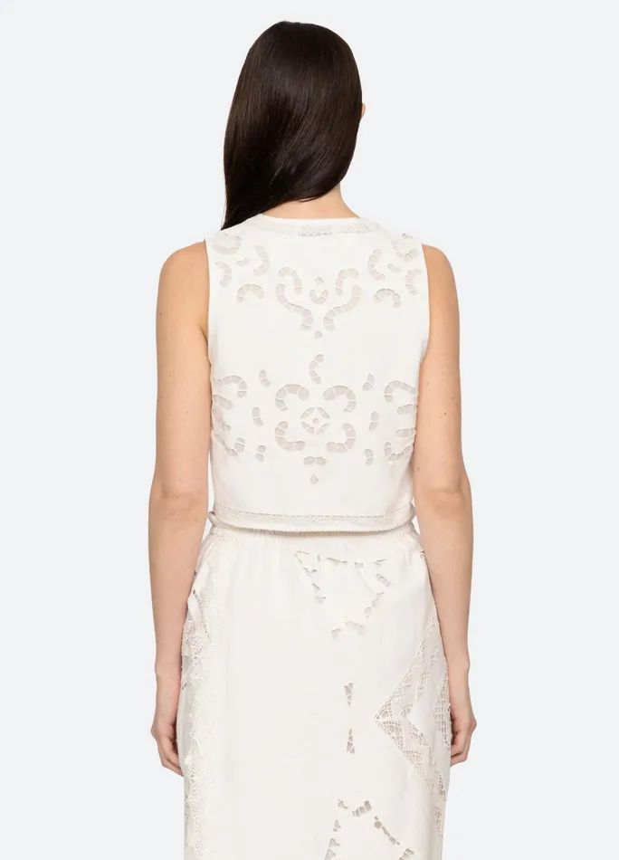 Women Tops Sea New York Edith Vest White