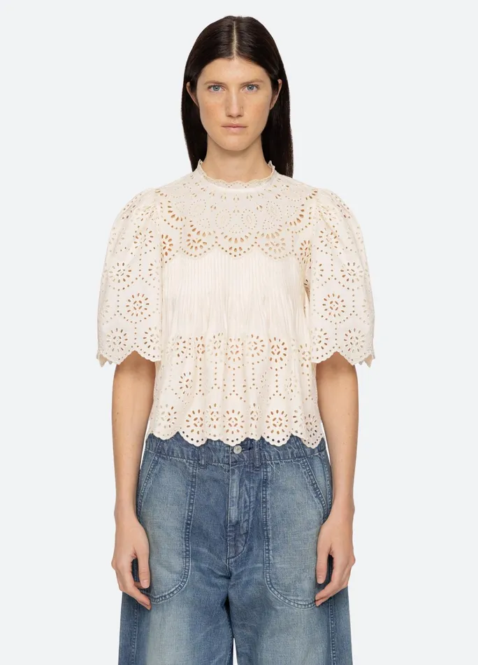 Women Tops Sea New York Lainey SS Top Cream