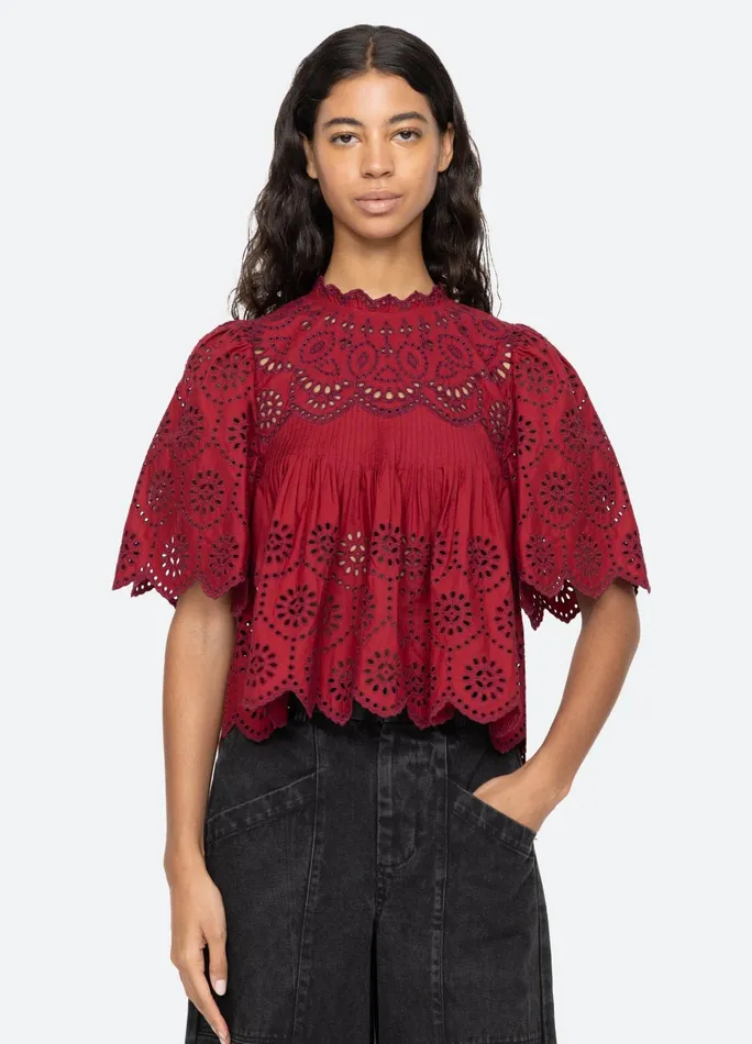Women Tops Sea New York Lainey SS Top Cream