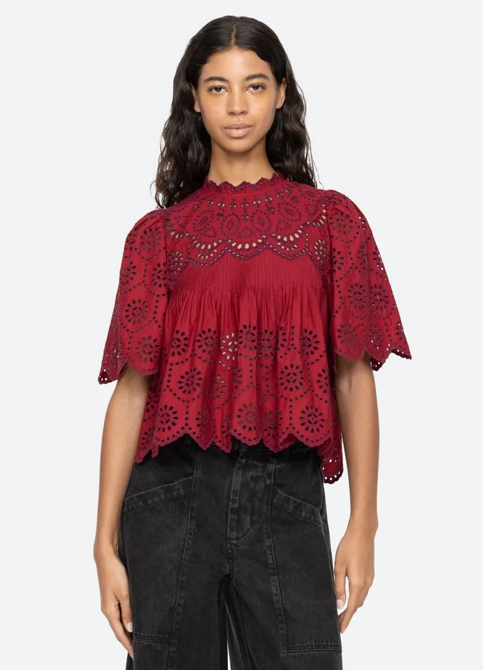 Women Tops Sea New York Lainey SS Top Cream