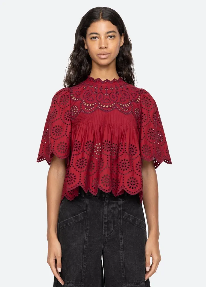 Women Tops Sea New York Lainey SS Top Cream