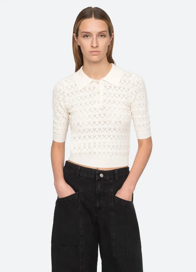 Women Tops Sea New York Rue Polo Sweater Black