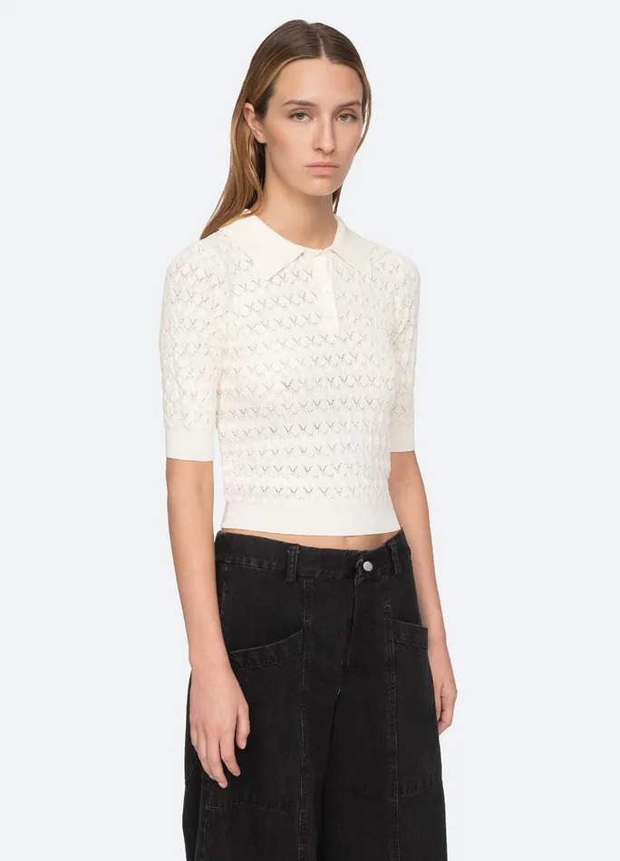 Women Tops Sea New York Rue Polo Sweater Black