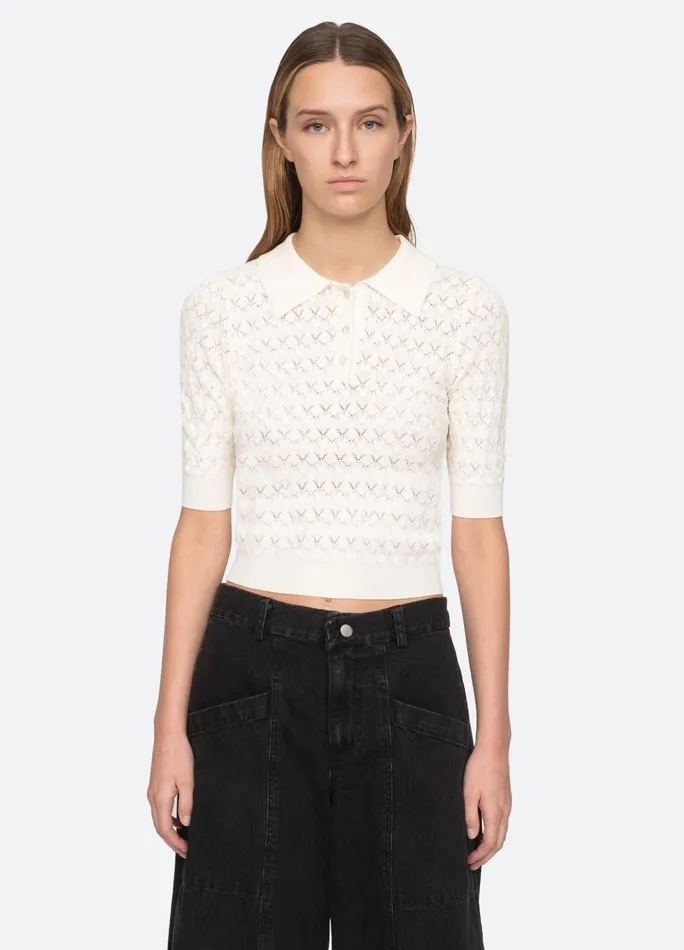 Women Tops Sea New York Rue Polo Sweater Black