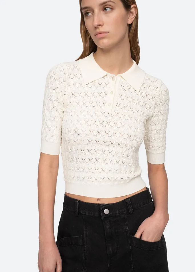 Women Tops Sea New York Rue Polo Sweater Black
