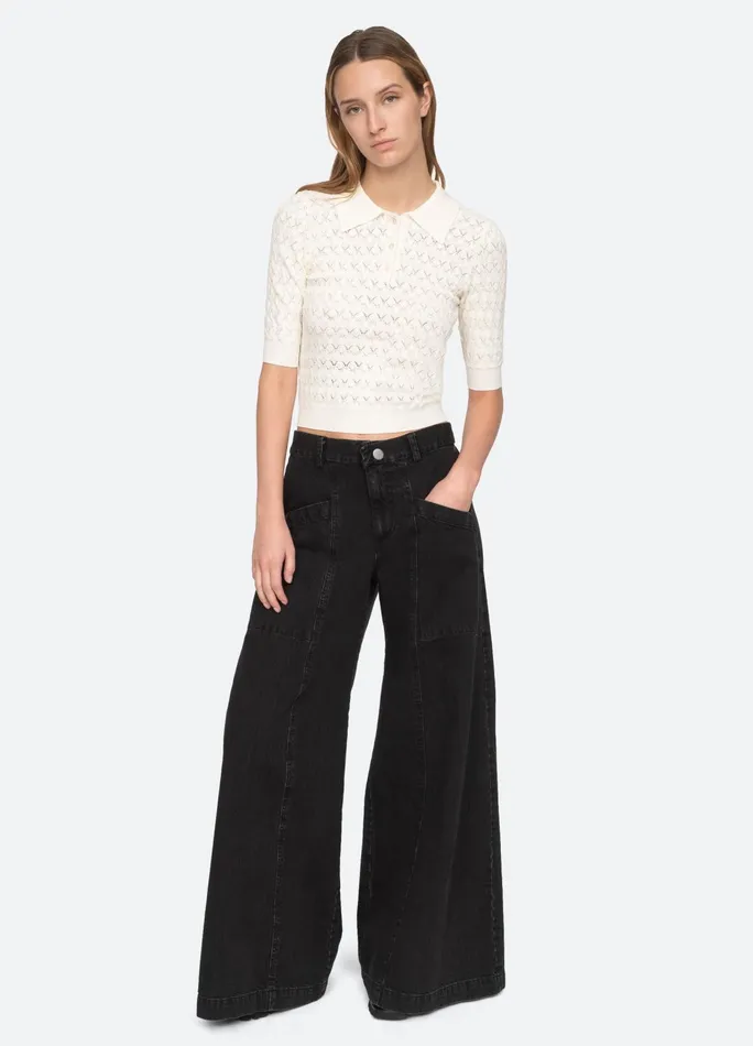 Women Tops Sea New York Rue Polo Sweater Black