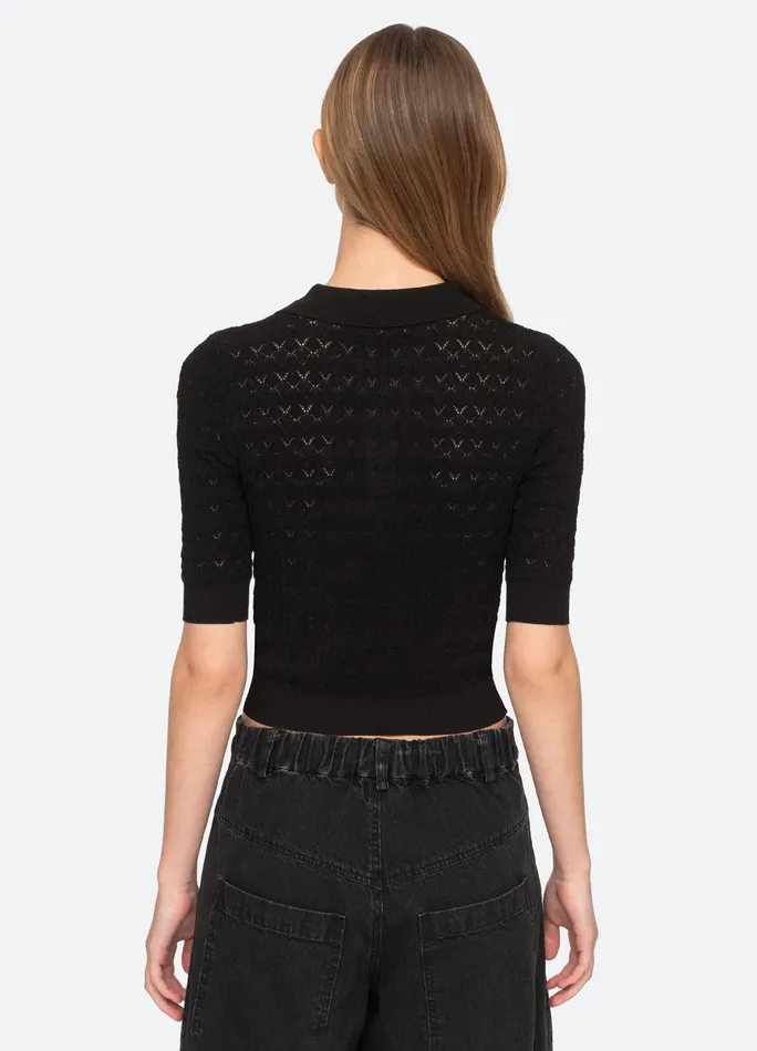 Women Tops Sea New York Rue Polo Sweater Black
