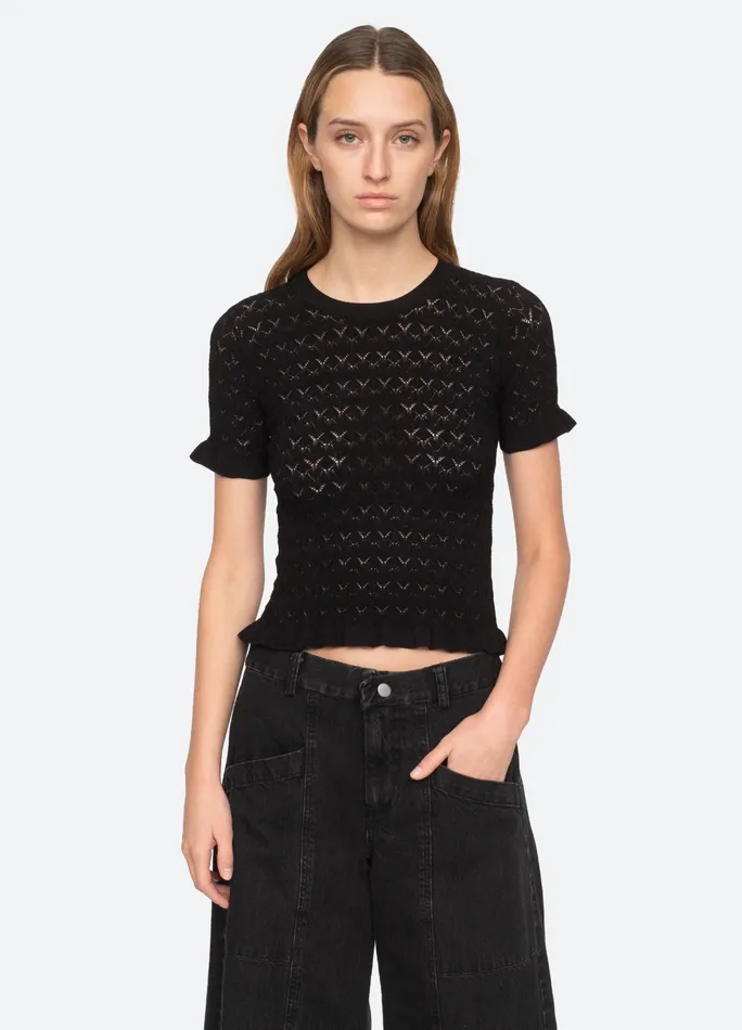 Women Tops Sea New York Rue SS Sweater Black