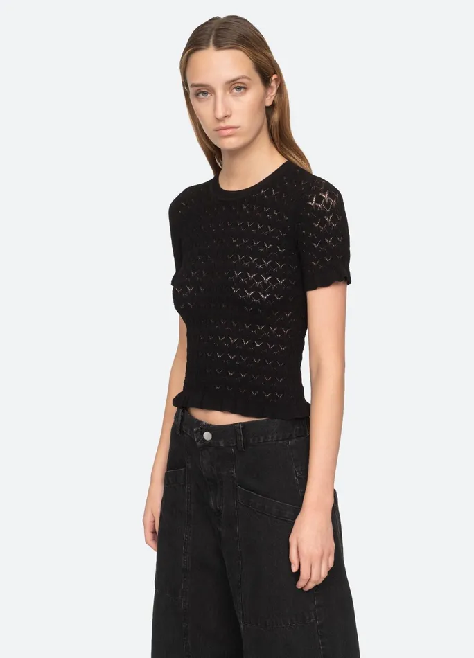Women Tops Sea New York Rue SS Sweater Black