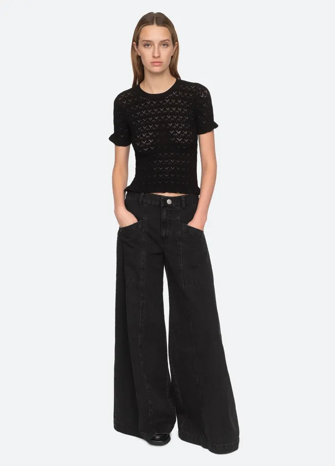 Women Tops Sea New York Rue SS Sweater Black