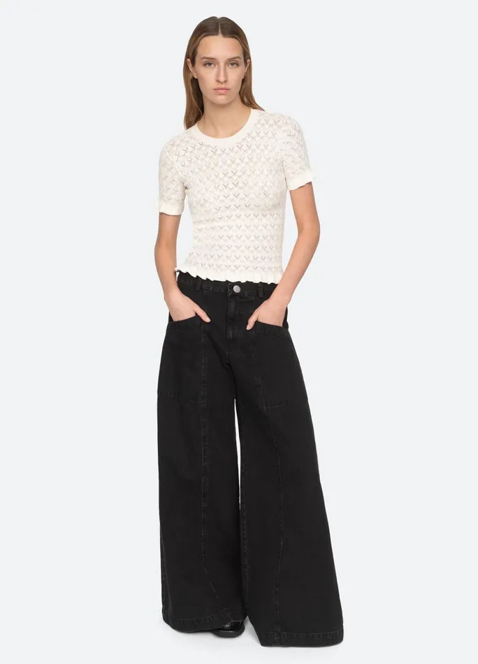 Women Tops Sea New York Rue SS Sweater Black