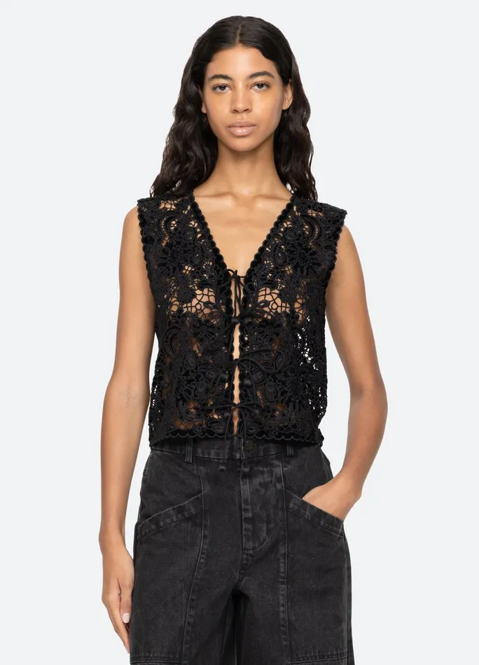 Women Tops Sea New York Sabine Vest Black